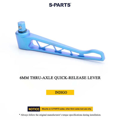 Grade 5 Titanium 6mm Thru-Axle Quick-Release Lever for Lightweight Thru-Axles – 14.49g