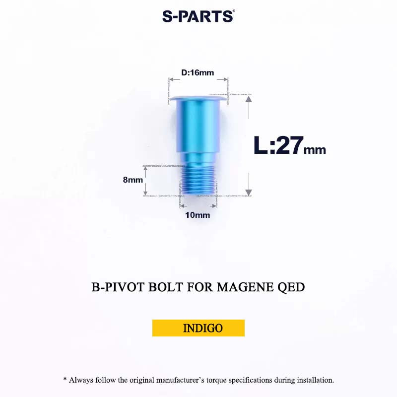 M10 x 27 Titanium Rear Derailleur Main Pivot Bolt for MAGENE QED (3.6g)