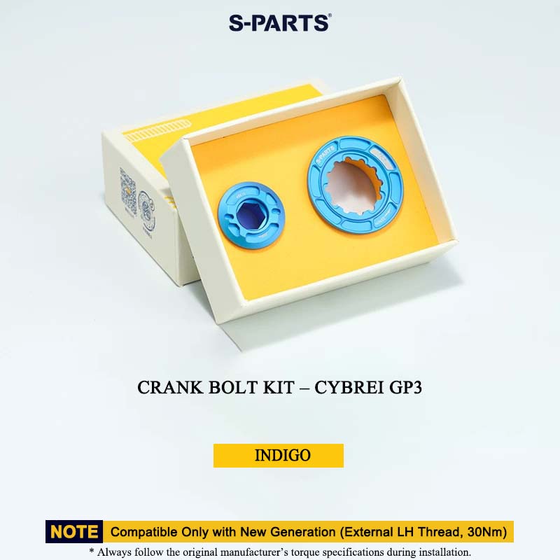 Titanium Crank Bolt & Self-Extracting Cap Kit for CYBREI GP3 (30Nm New Generation | LH Thread Compatible)