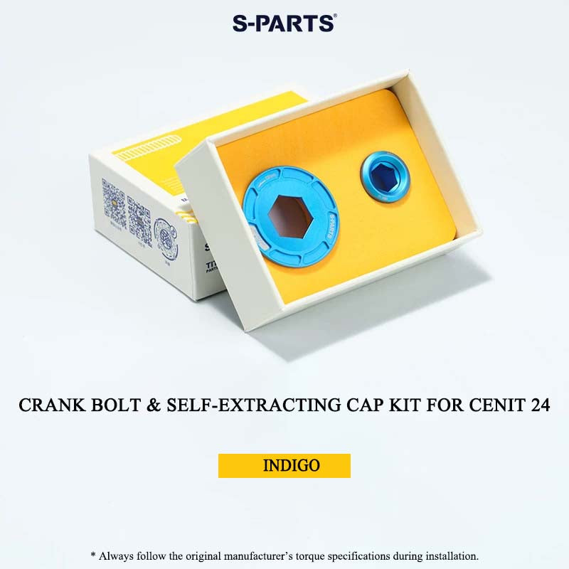 Titanium Crank Bolt & Self-Extracting Cap Kit for CENIT 24 Crankset | Grade 5 Ti-6Al-4V Upgrade