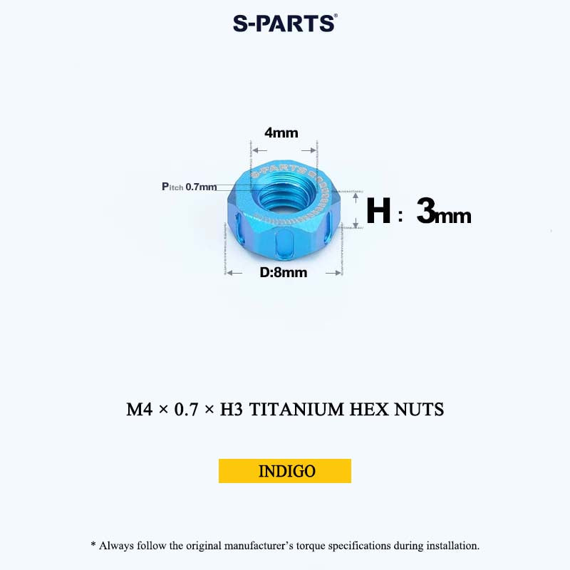 Grade 5 Titanium Hex Nuts M4–M12 | Metric & Fine Thread