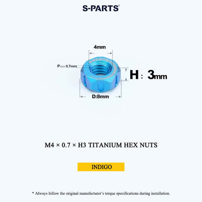 Grade 5 Titanium Hex Nuts M4–M12 | Metric & Fine Thread