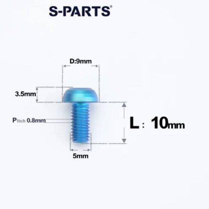 M5x8-34mm Titanium Disc Bolts Button Head Bolts for Water Bottle Cage