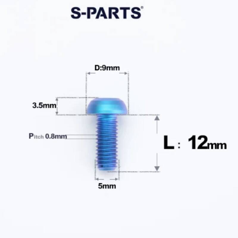 M5x8-34mm Titanium Disc Bolts Button Head Bolts for Water Bottle Cage