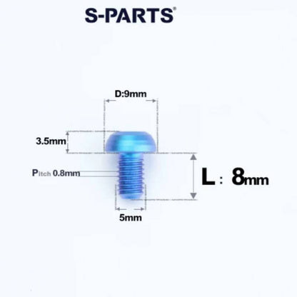 M5x8-34mm Titanium Disc Bolts Button Head Bolts for Water Bottle Cage