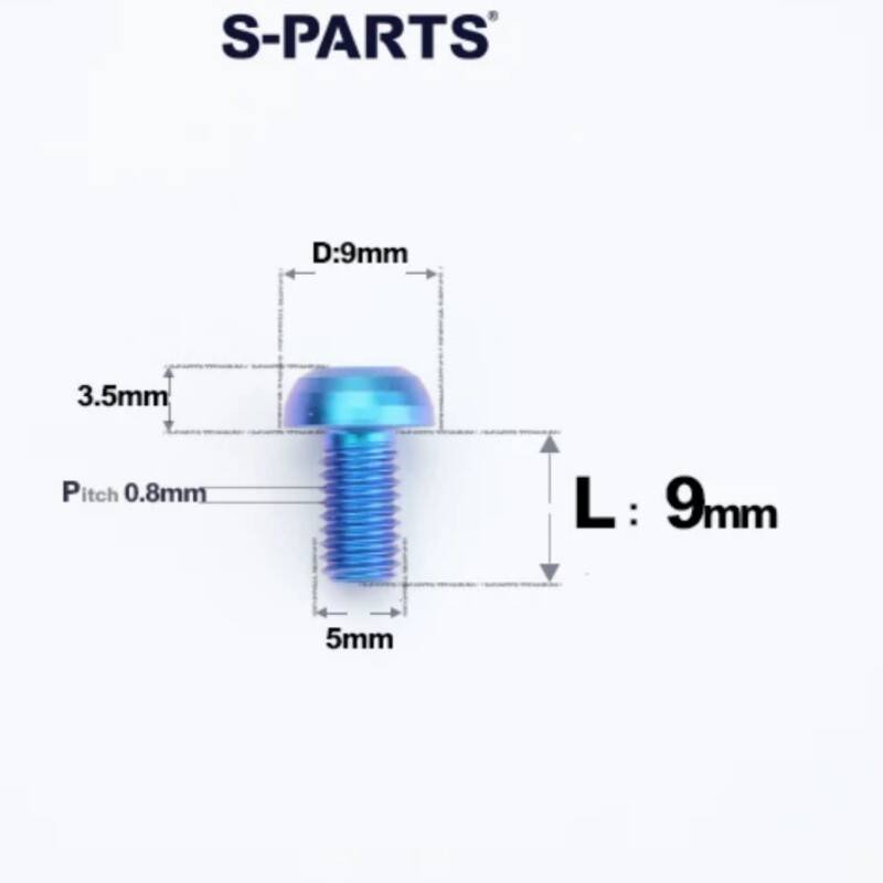 M5x8-34mm Titanium Disc Bolts Button Head Bolts for Water Bottle Cage
