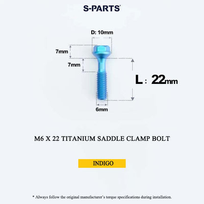 M6 Titanium Saddle Clamp Bolt & Barrel Nut for Road MTB Seatpost | Grade 5 Ti-6Al-4V