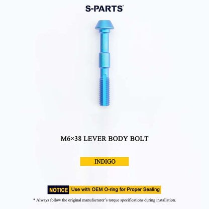 M6 x 38mm Grade 5 Titanium Brake Lever Body Fixing Bolt for Shimano XTR M9000/M9020 & XT M8000