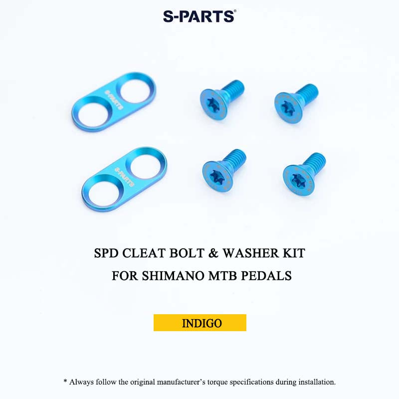Titanium SPD Cleat Bolt & Washer Kit for Shimano MTB Pedals – Ti-6Al-4V T25 Torx Hardware