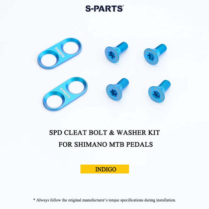 Titanium SPD Cleat Bolt & Washer Kit for Shimano MTB Pedals – Ti-6Al-4V T25 Torx Hardware