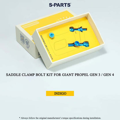 Titanium Saddle Clamp Bolt Kit for Giant Propel Gen 3 / Gen 4 | Grade 5 Ti-6Al-4V Seatpost Hardware