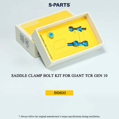 Titanium Saddle Clamp Bolt Kit for Giant TCR Gen 10 | Grade 5 Ti-6Al-4V Seatpost Hardware Set