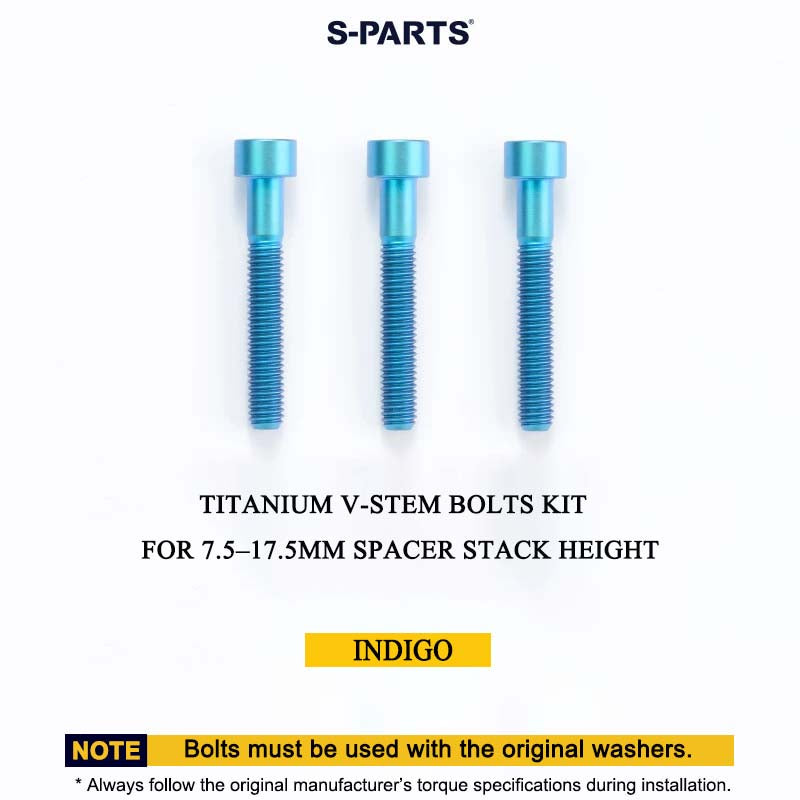 Cervélo S5 2025 Titanium V-Stem Bolts Kit – Grade 5 Ti-6Al-4V Head Tube Attachment Hardware (3PCS)