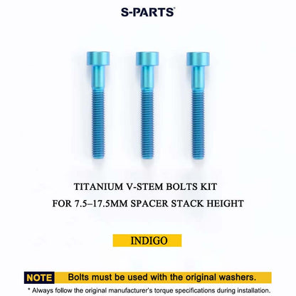 Cervélo S5 2025 Titanium V-Stem Bolts Kit – Grade 5 Ti-6Al-4V Head Tube Attachment Hardware (3PCS)