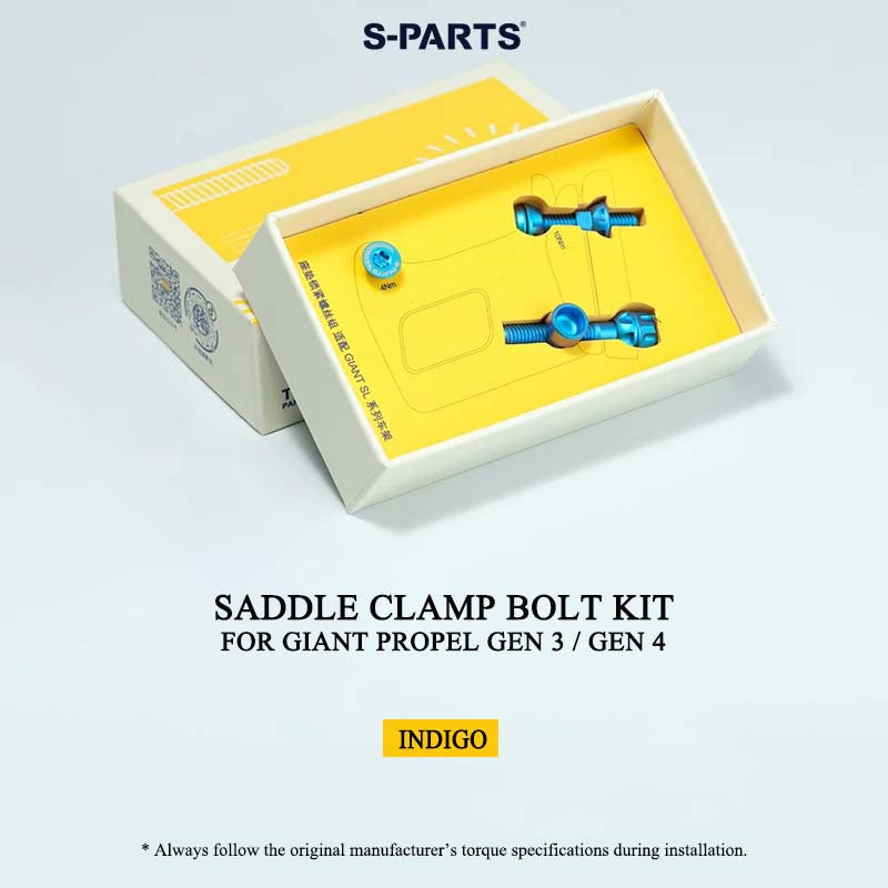 Titanium Saddle Clamp Bolt Kit for Giant Propel Gen 3 / Gen 4 | Grade 5 Ti-6Al-4V Seatpost Hardware