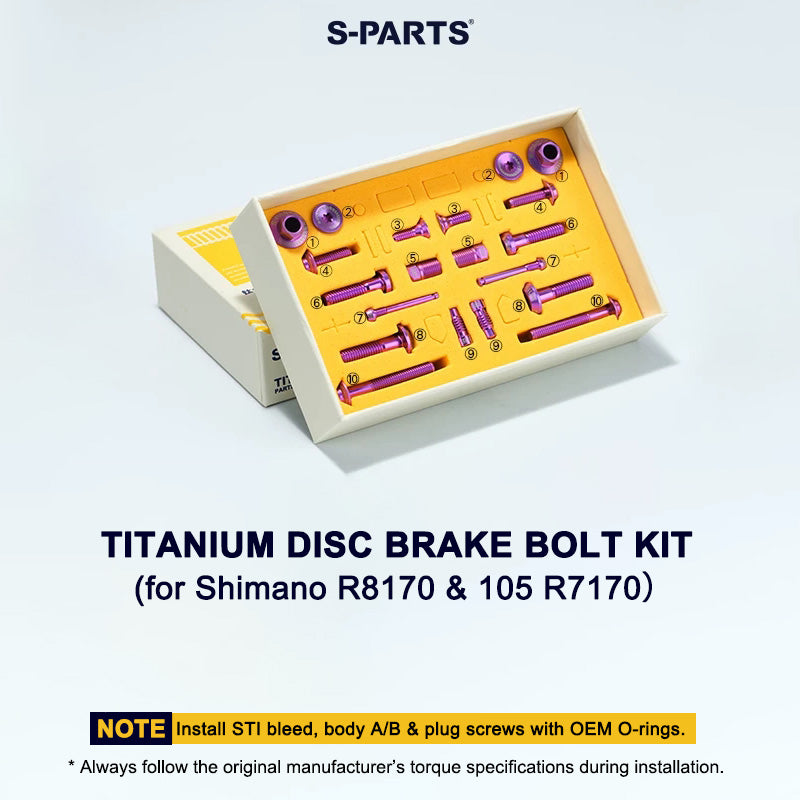 Grade 5 Titanium Disc Brake Bolt Kit for Shimano ULTEGRA R8170 & 105 R7170 – 20pcs