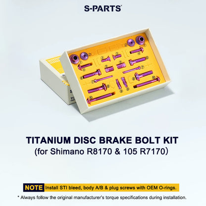 Grade 5 Titanium Disc Brake Bolt Kit for Shimano ULTEGRA R8170 & 105 R7170 – 20pcs