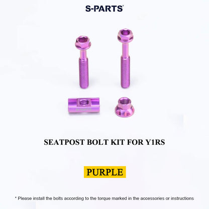 Grade 5 Titanium Seatpost Bolt Kit for COLNAGO Y1RS / V5RS – Saddle Clamp Hardware