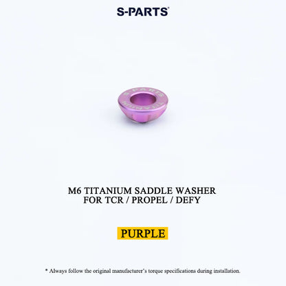 M6/M7 Grade 5 Titanium Spherical Saddle Clamp Washers for Giant TCR, Propel & Defy