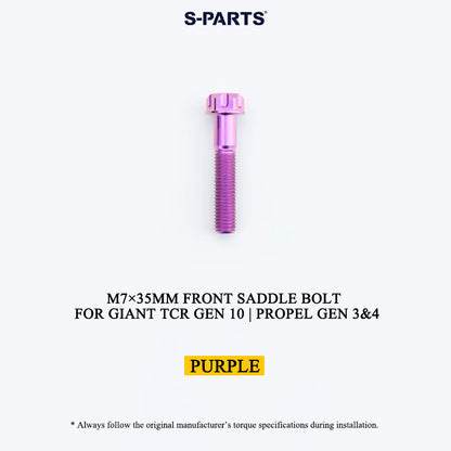 M7×35mm Titanium Front Saddle Clamp Bolt for Giant TCR Gen 10 / Propel Gen 3 & 4