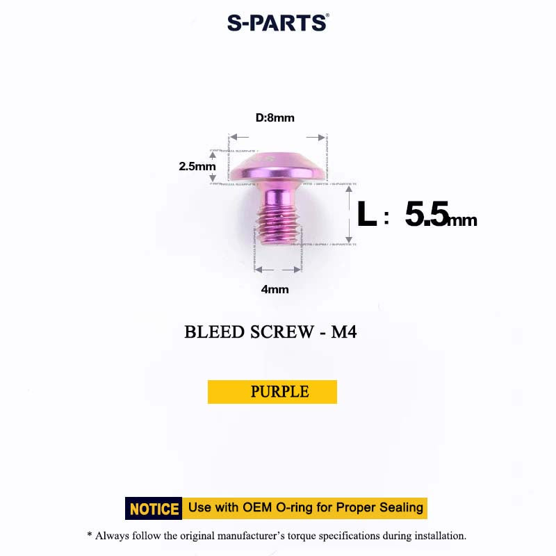 M4*5.5 D8 Bleed Screw for MAVEN