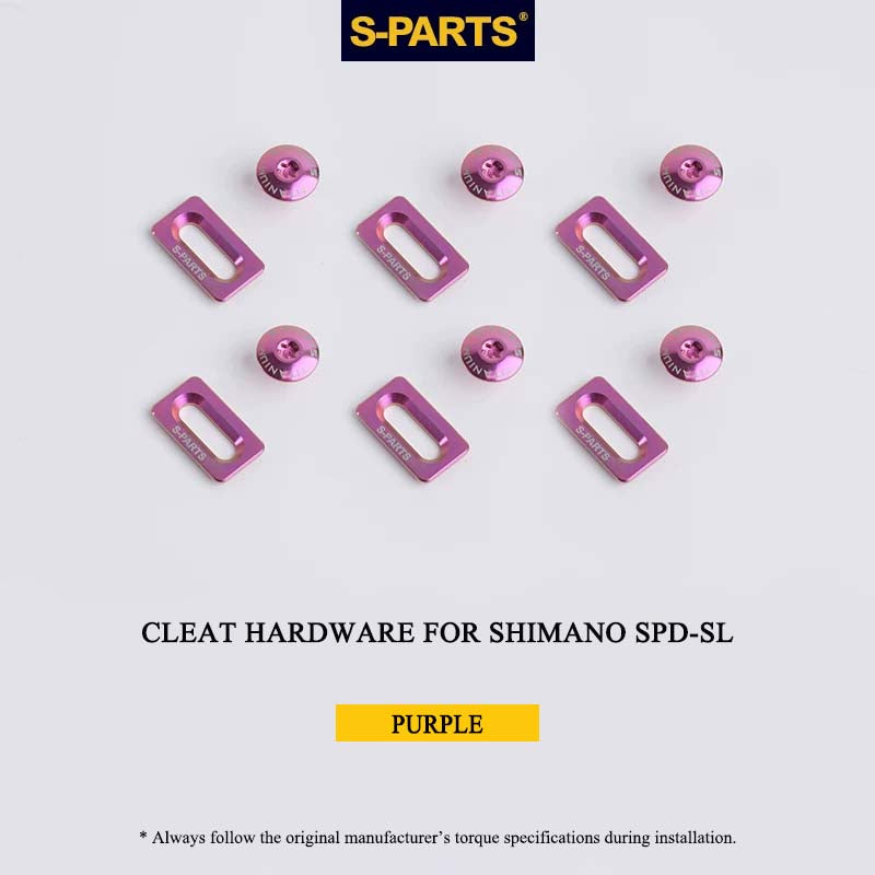 Titanium Cleat Fixing Set for Shimano SPD-SL Road Cleats, M5 × 8 mm, T25, 12 pcs