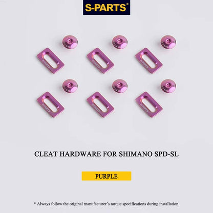 Titanium Cleat Fixing Set for Shimano SPD-SL Road Cleats, M5 × 8 mm, T25, 12 pcs