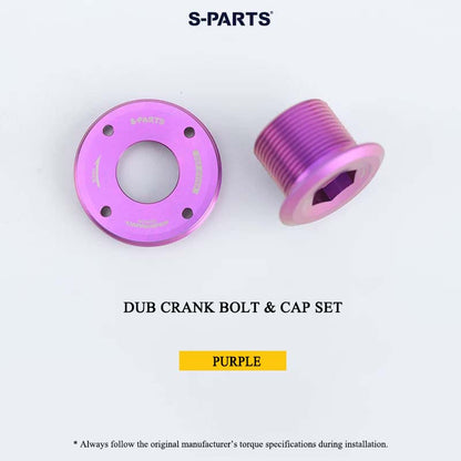 Titanium Crank Arm Bolt & Self-Extracting Cap Set for SRAM DUB | Quarq / RED / Force Compatible