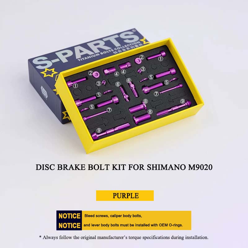 Titanium Disc Brake Bolt Kit for Shimano M9020 MTB Brake System