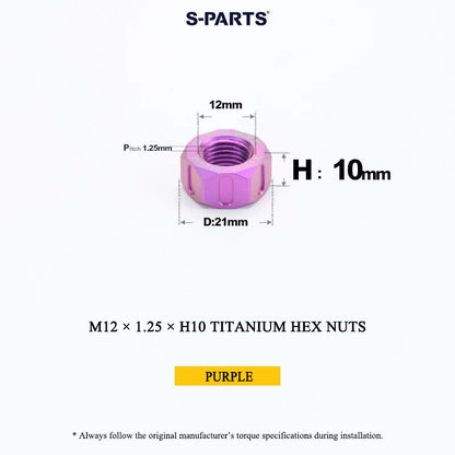 Grade 5 Titanium Hex Nuts M4–M12 | Metric & Fine Thread