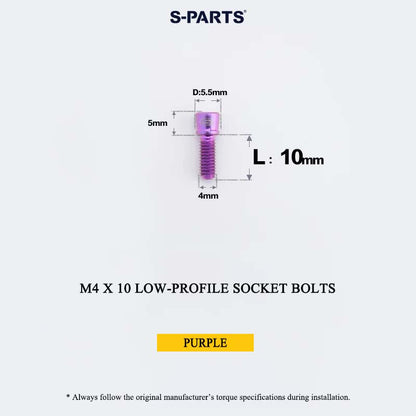M4 Titanium Low-Profile Small-Head Socket Bolt D5.5 for Grip Lock Ring & Brake Lever Adjustment