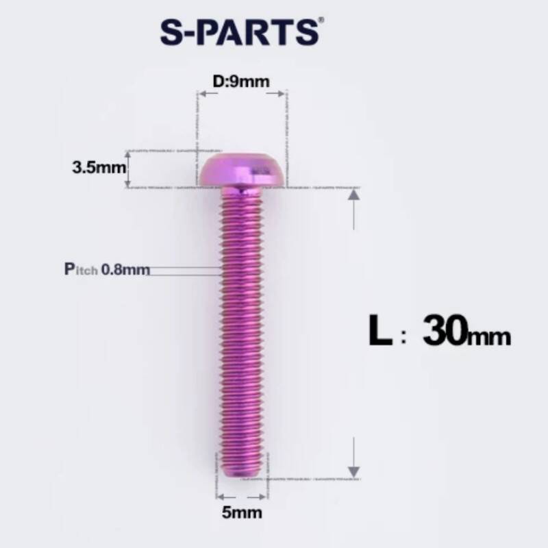 M5x8-34mm Titanium Disc Bolts Button Head Bolts for Water Bottle Cage
