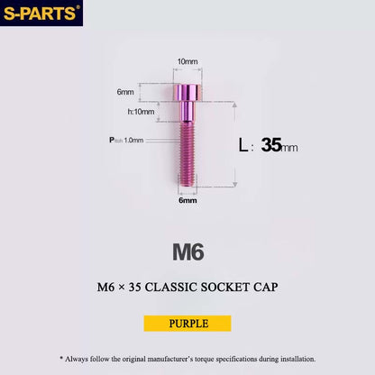 M6 Titanium Headset Top Cap & Expander Plug Bolt – Hollow & SL