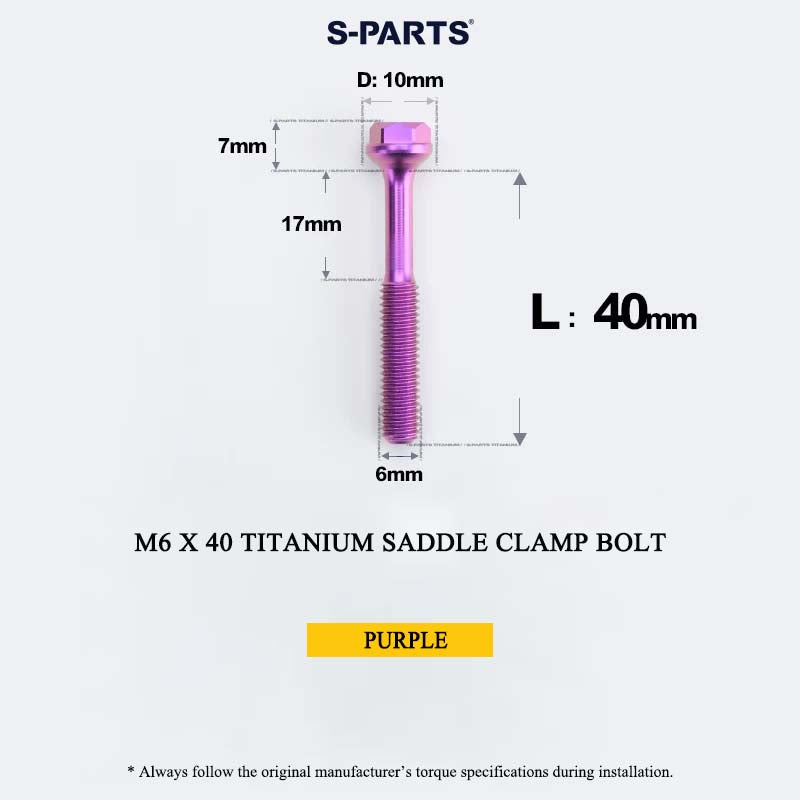 M6 Titanium Saddle Clamp Bolt & Barrel Nut for Road MTB Seatpost | Grade 5 Ti-6Al-4V
