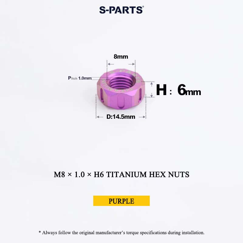 Grade 5 Titanium Hex Nuts M4–M12 | Metric & Fine Thread