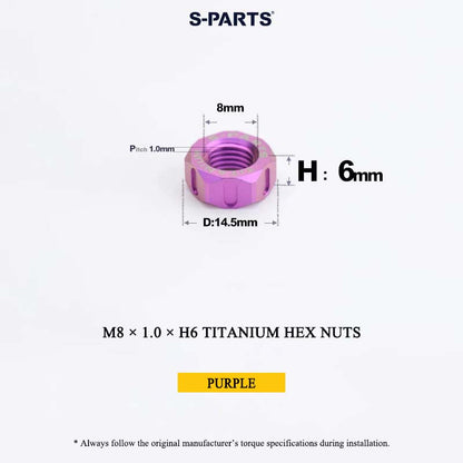 Grade 5 Titanium Hex Nuts M4–M12 | Metric & Fine Thread