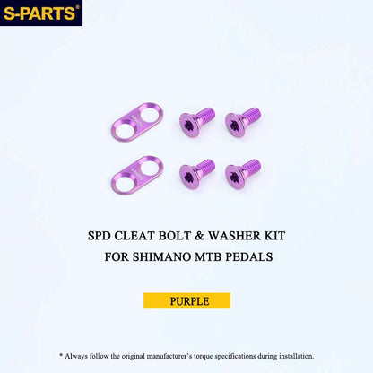 Titanium SPD Cleat Bolt & Washer Kit for Shimano MTB Pedals – Ti-6Al-4V T25 Torx Hardware