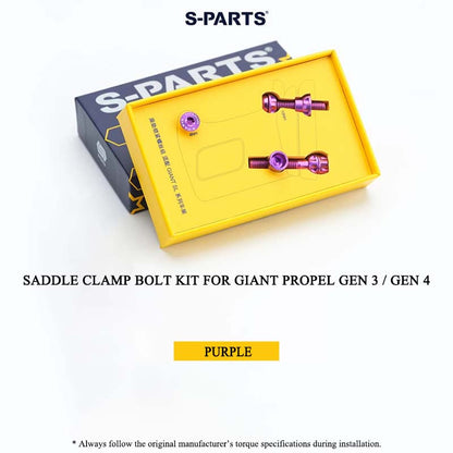 Titanium Saddle Clamp Bolt Kit for Giant Propel Gen 3 / Gen 4 | Grade 5 Ti-6Al-4V Seatpost Hardware