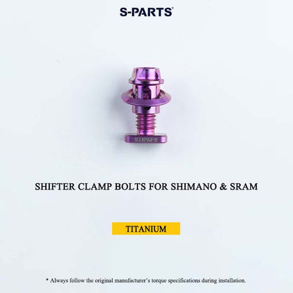 Grade 5 Titanium Shifter Clamp Bolt Kit for Shimano & SRAM Road Shifters