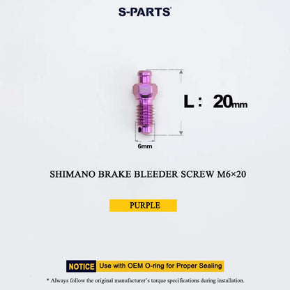 M6×20 Brake Bleeder Screw For Shimano