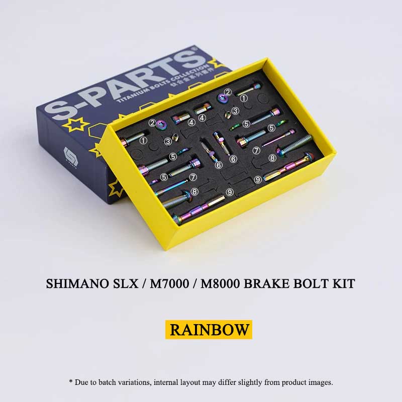 Shimano SLX / M7000 / M8000 Titanium Brake Bolt Kit – 20PCS MTB Hydraulic Disc Brake Hardware Set