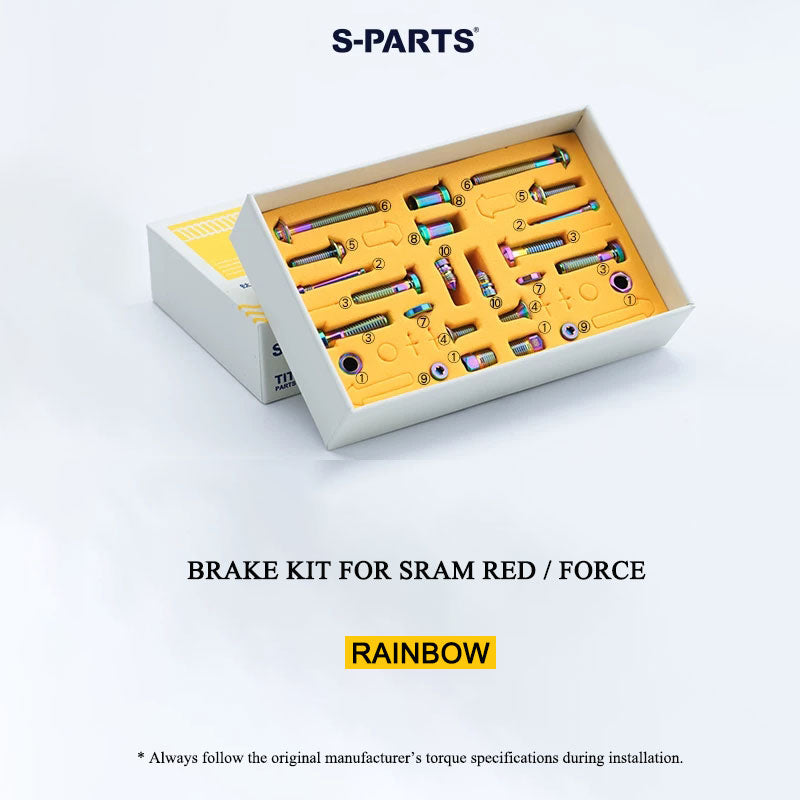 Grade 5 Titanium Brake Bolt Kit for SRAM RED AXS & FORCE E1 Hydraulic Disc Brakes (24 PCS)