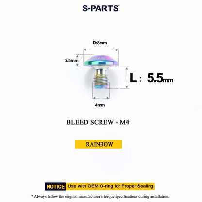 Grade 5 Titanium Bleed Port Screw for SRAM MAVEN Brake Levers