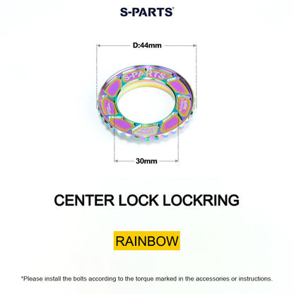 Grade 5 Titanium Center Lock Disc Brake Rotor Lockring – M30 × 7mm (44mm OD) for MTB, Road & Gravel Bikes
