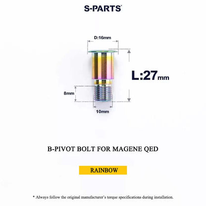 M10 x 27 Titanium Rear Derailleur Main Pivot Bolt for MAGENE QED (3.6g)