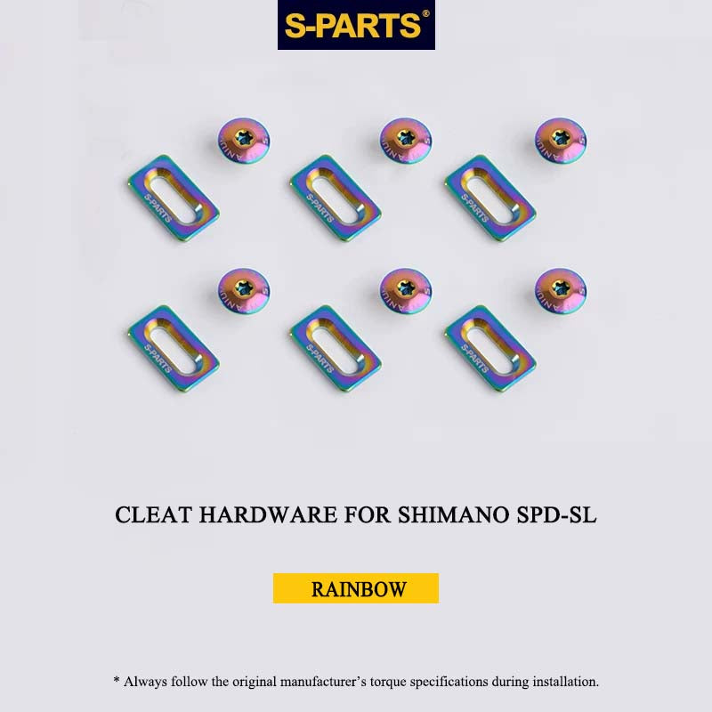 Titanium Cleat Fixing Set for Shimano SPD-SL Road Cleats, M5 × 8 mm, T25, 12 pcs