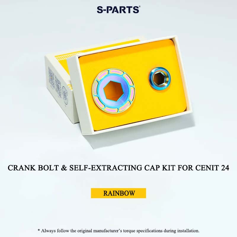 Titanium Crank Bolt & Self-Extracting Cap Kit for CENIT 24 Crankset | Grade 5 Ti-6Al-4V Upgrade