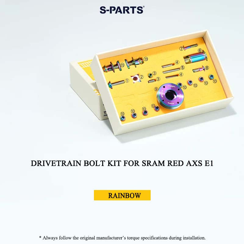 Titanium Drivetrain Bolt Kit for SRAM RED AXS E1 Derailleur | 21pcs Shifting System Hardware Upgrade Set