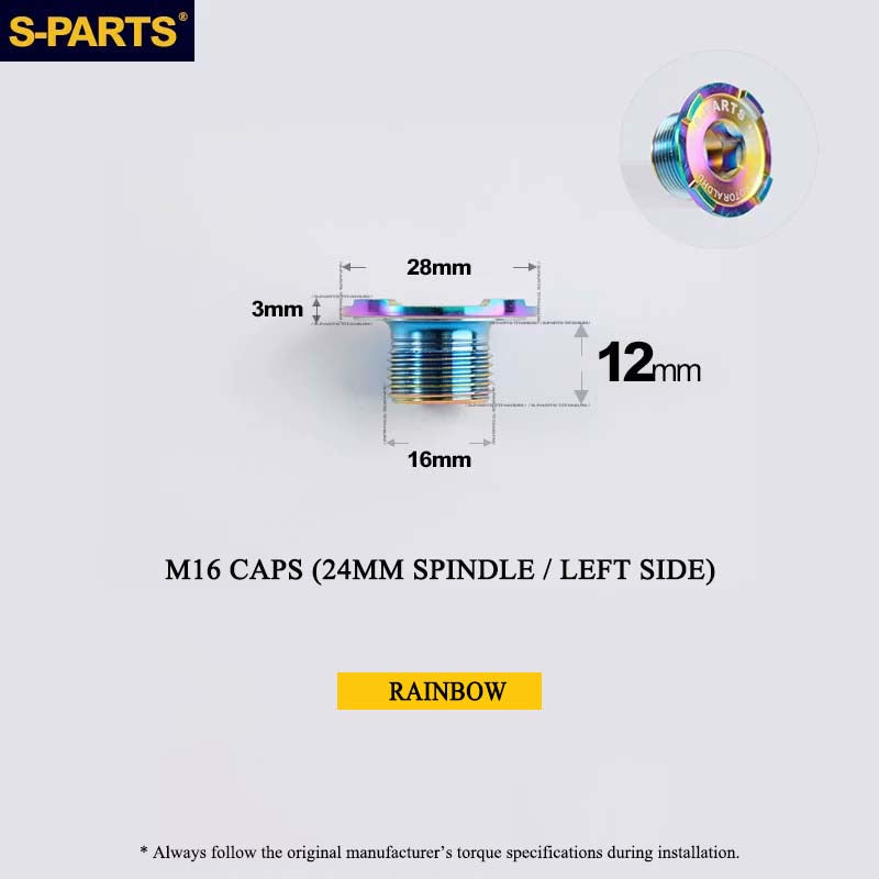Titanium Spindle Bolt for ROTOR ALDHU Cranksets | M16 M19 M22 | 24mm, 30mm & DUB Compatible