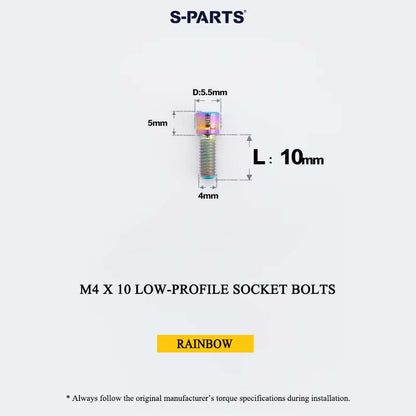 M4 Titanium Low-Profile Small-Head Socket Bolt D5.5 for Grip Lock Ring & Brake Lever Adjustment